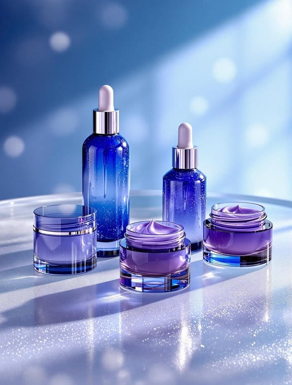 selecting blue purple products