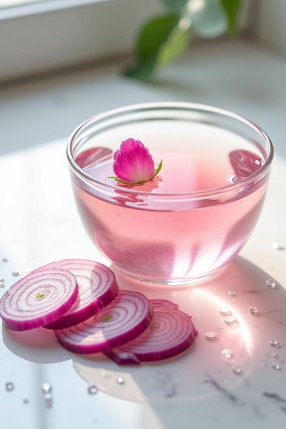 onion infused rosewater remedy
