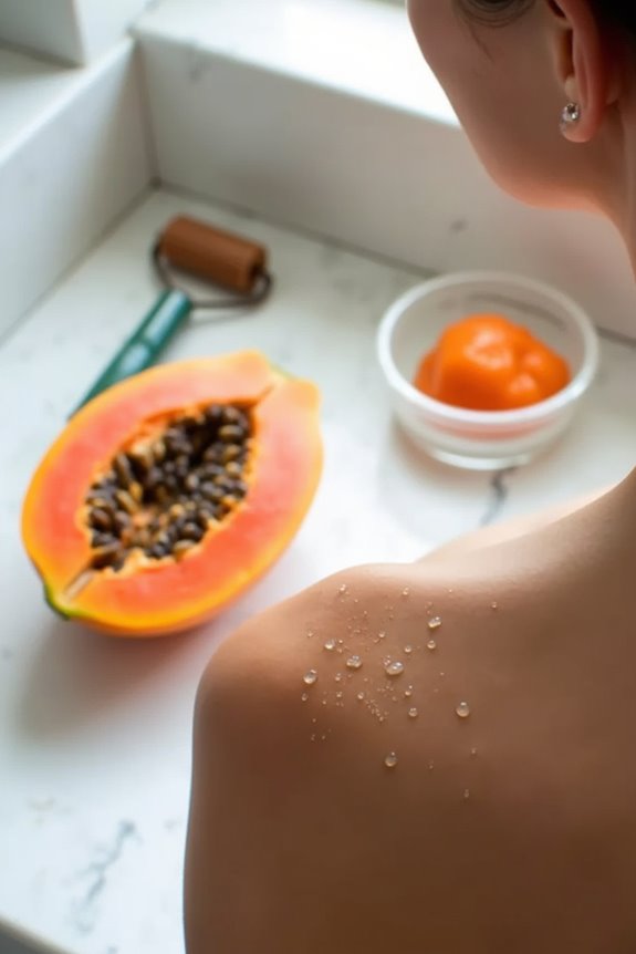 papaya enzyme skin exfoliation